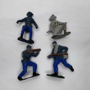 Antique Lead Toy Soldiers-Unmarked Dimestore Civil War Infantry-Barclay Style